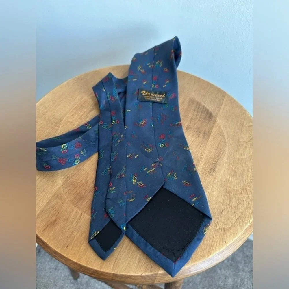 Varucci 100% Silk Tie Vintage Quebec 2002 Olympic Bid Merchandise Blue Torch